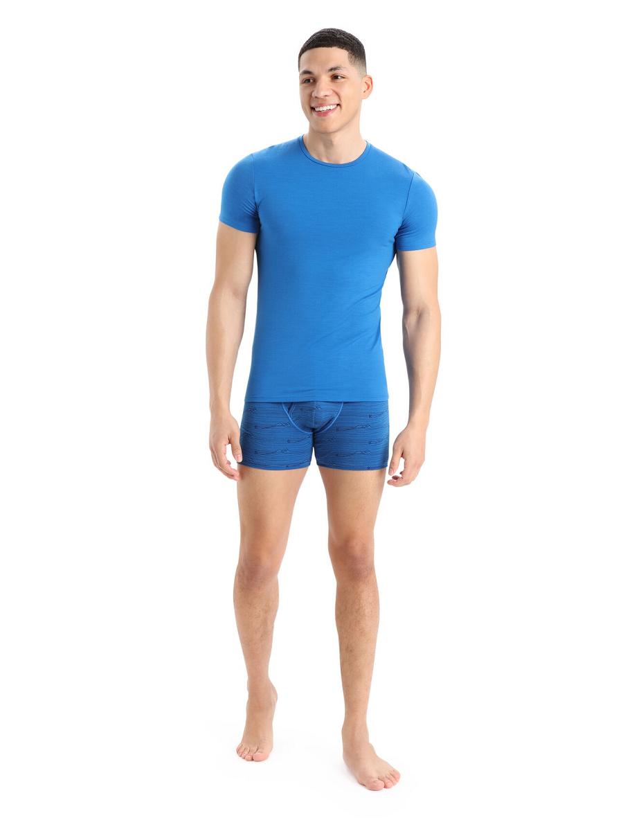 Bielizny Icebreaker Merino Anatomica Boxers With Fly Męskie Granatowe | PL 1643AHKP